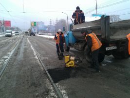 В Ульяновске возобновлён ямочный ремонт дорог